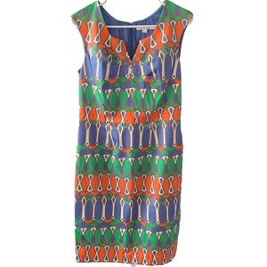 Boden Colorful Geometric Midi Dress